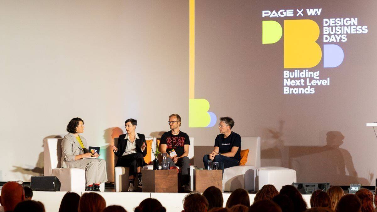 Das Abschlusspanel an Tag 1 beschäftigte sich mit dem ethischen Umgang mit neuen Technologien. Mit dabei: Svetlana Jakel, Thorsten Jonas und Mattes Schrader.