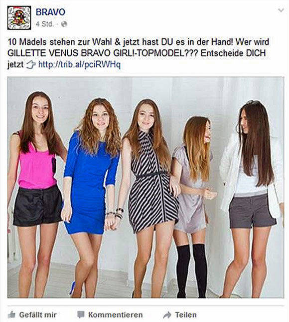 So ähnlich wird ab Januar wieder für #venusbravogirls geworben (Motiv: Bauer).