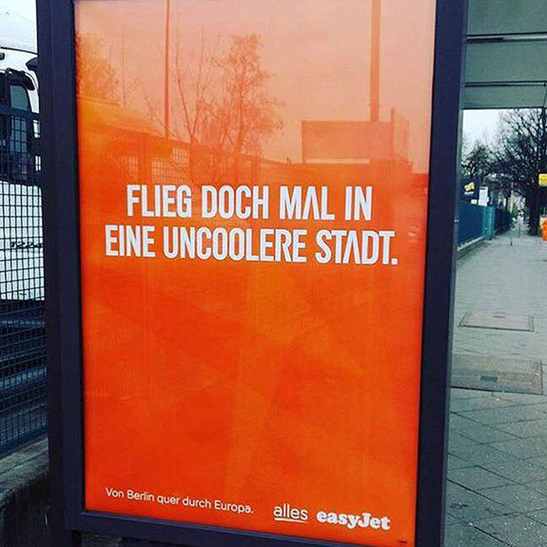 Easyjet-Kampagne von Dojo, 2017.