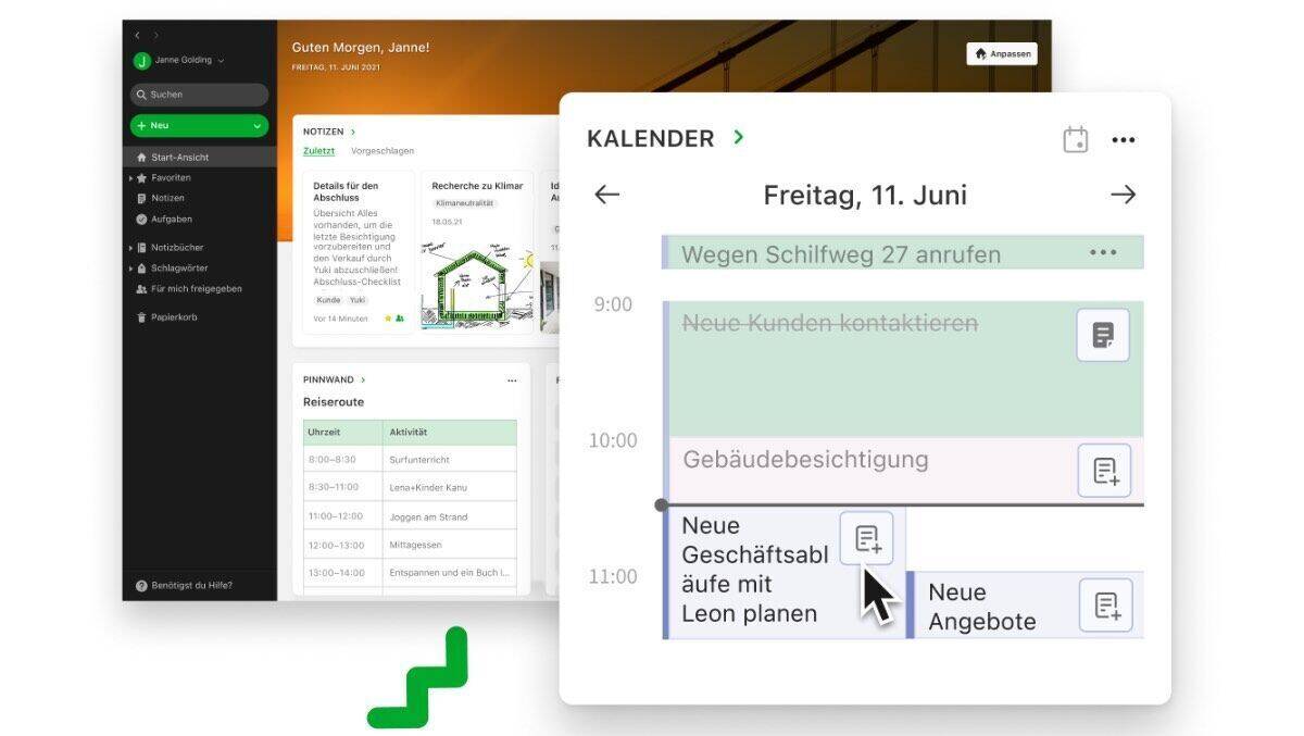 Evernote integriert in sein Tool auch einen Kalender. Ist die Zeit bald abgelaufen?