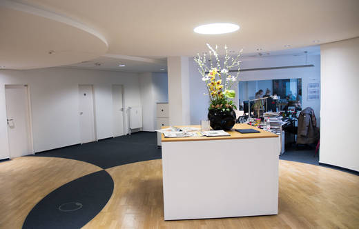 Der Eingangsbereich der Agentur.