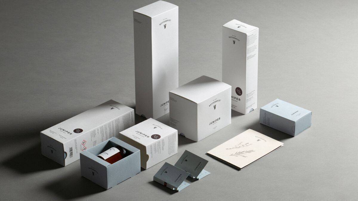 Nachhaltige Verpackungsserie für "Juniper" von Fyff