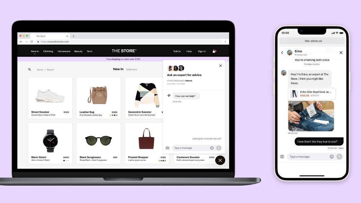 Klarna stellt sich als Online-Einkaufsbegleiter für Verbraucher:innen auf.