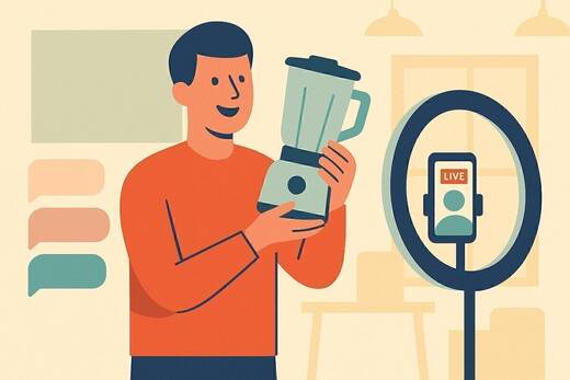 Interaktiv und direkt: Liveshopping auf TikTok ist Interaktion, Moderatoren kommunizieren mit Echtzeit-Kommentaren mit Zuschauern.