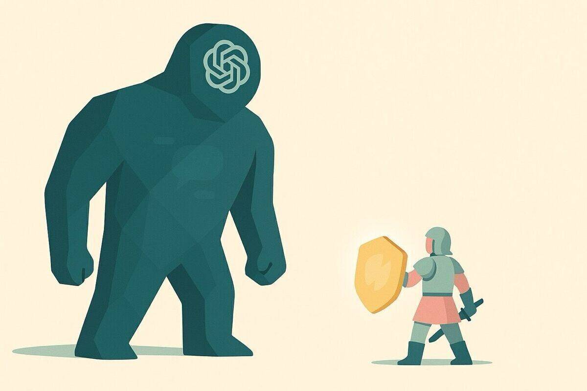 Kleiner Händler, große Mission: Mit eigenem KI-Schild gegen den ChatGPT-Giganten.