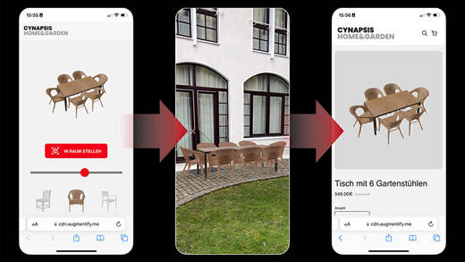 Passt die Sitzgruppe in den Garten? Augmented Reality hat die Antwort.