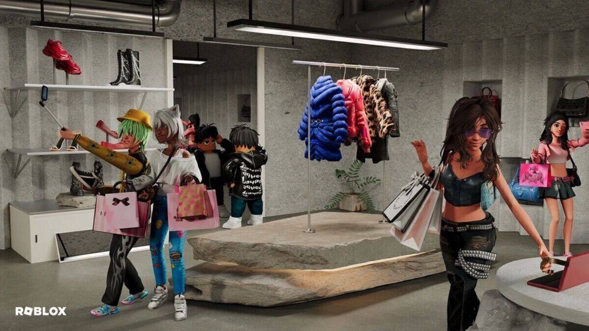 Roblox Shopping-Szene. Die Integration ins Erlebnis kann aber auch schlicht nur über ein Fenster und einen Checkout geregelt werden.