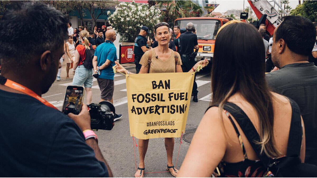 Fast jeden Tag gab es eine Aktion von Greenpeace.