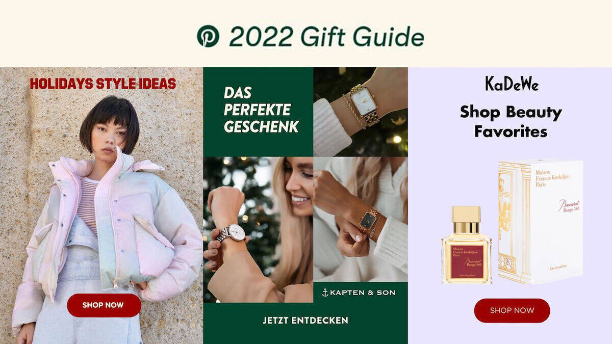 Der Gift Guide von Pinterest soll den Usern das Weihnachtsshopping erleichtern.