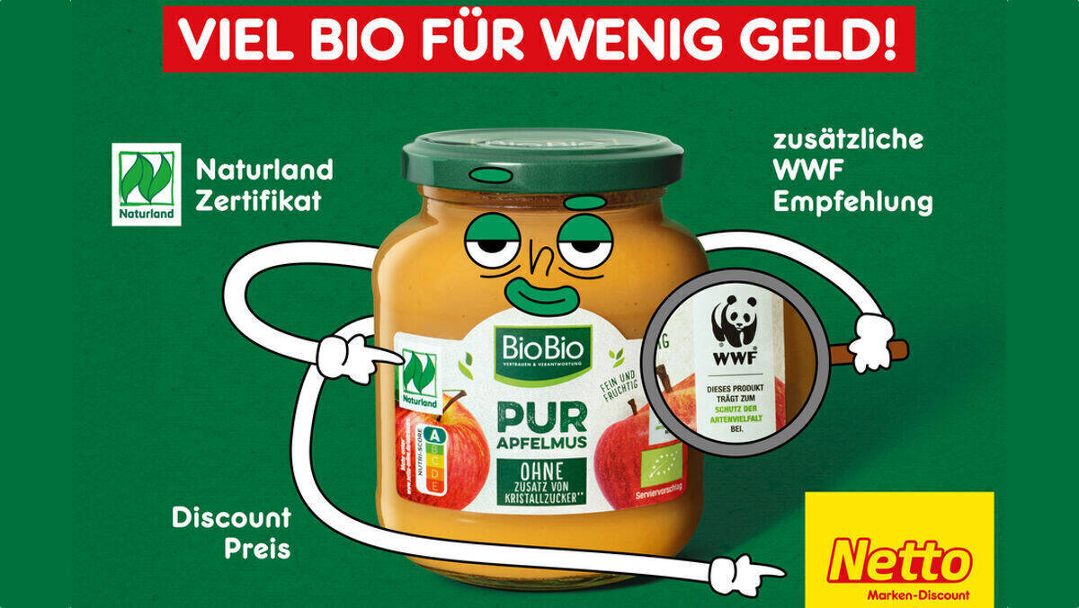 Netto zeigt: Bio muss nicht teuer sein.