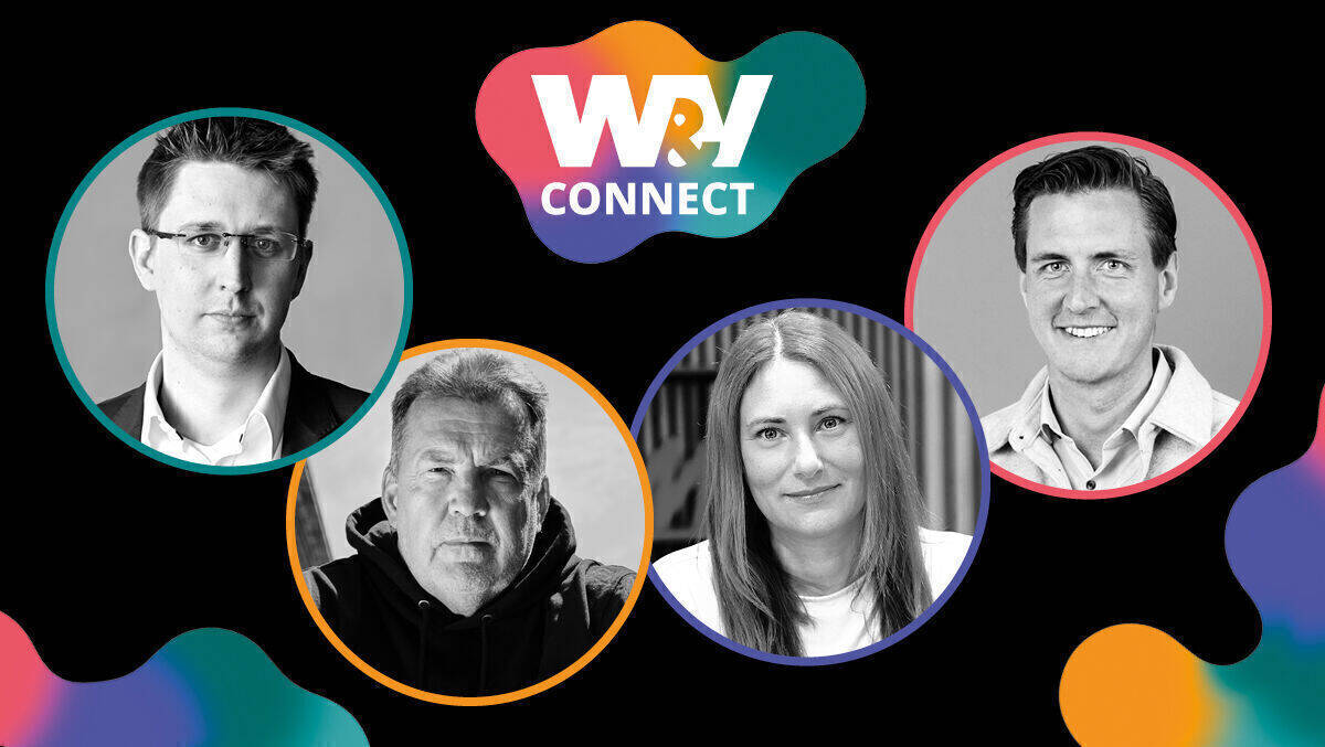 Bei W&V Connect ging es um die Frage, wie KI im Commerce echten Mehrwert schafft – von Effizienz über Kundenservice bis zur Umsatzsteigerung. Darüber haben wir (v.l.) mit Robert Weißgraeber (AX Semantics), Thorsten Schliesche (Grüüün), Miriam Fonfe (MediamarktSaturn) und Hendrik Reuter (Olymp) diskutiert.