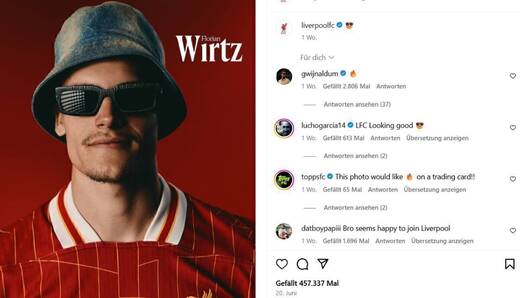 Wirtz geht nach Liverpool - und der Verein macht daraus ein Social Media-Feuerwerk.