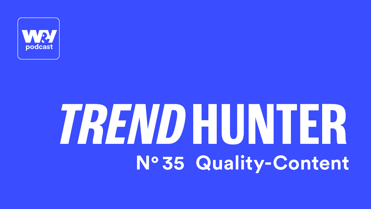 Qualität in der Markenkommunikation, zwischen Haltung und Wirtschaftlichkeit - darüber sprechen wir im neuen Podcast W&V Trendhunter mit Klaus Schmäing, Marketing Director bei Fritz-Kola.