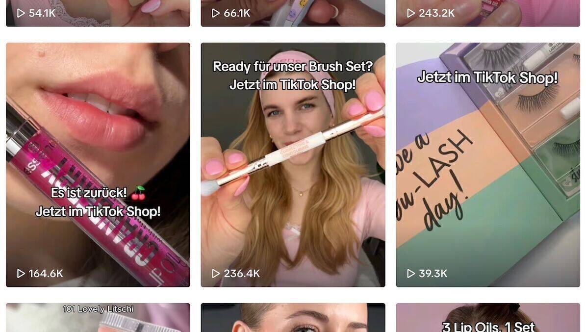 Eine Reihe ausgewählter Produkte eröffneten im April 2025 den Tiktok-Shop von Essence