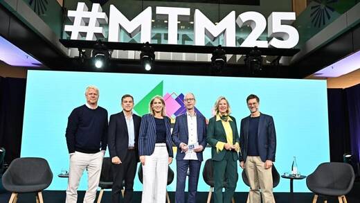 v.l.: Henrik Pabst (ProSiebenSat.1), Christoph Schneider (Prime Video), Elke Walthelm (Sky Deutschland), Moderator Torsten Zarges, Katja Wildermuth (Bayerischer Rundfunk), Andreas Briese (Youtube).