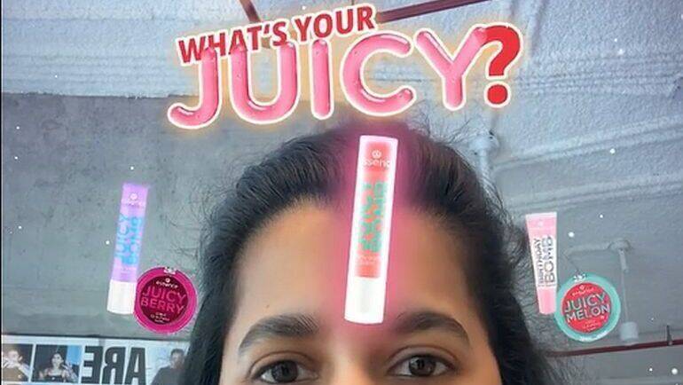 Der Essence-Lipgloss "Juicy" stand im Mittelpunkt des Projekts.