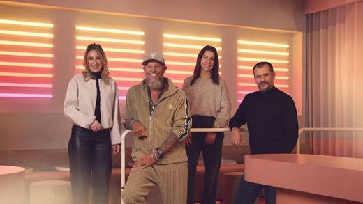 Wollen der Medien- und Werbebranche mit dem gemeinsamen Think Tank ON2030 neue Impulse geben: Alisa Kastner, Frank Lankers, Heike Friedmann und Marin Ćurković (v.l.n.r.)