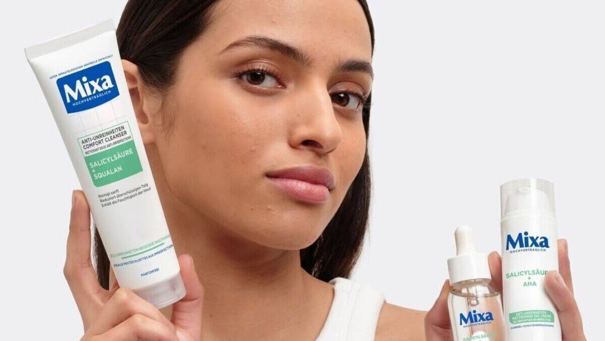 Seit Herbst 2024 hat Mixa auch Gesichtspflege im Portfolio. Beworben wurde der Launch über Pinterest.