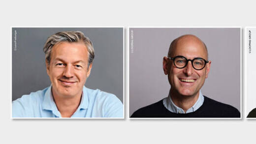 v.l: Wort & Bild-CEO Andreas Arntzen, und die Looping-Chefs Dominik Wichmann und Robin Houcken