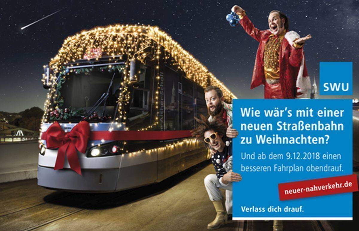 Eine neue Straßenbahnlinie, neue Trams und besserer Service: Grund genug für eine 360-Grad-Kampagne.