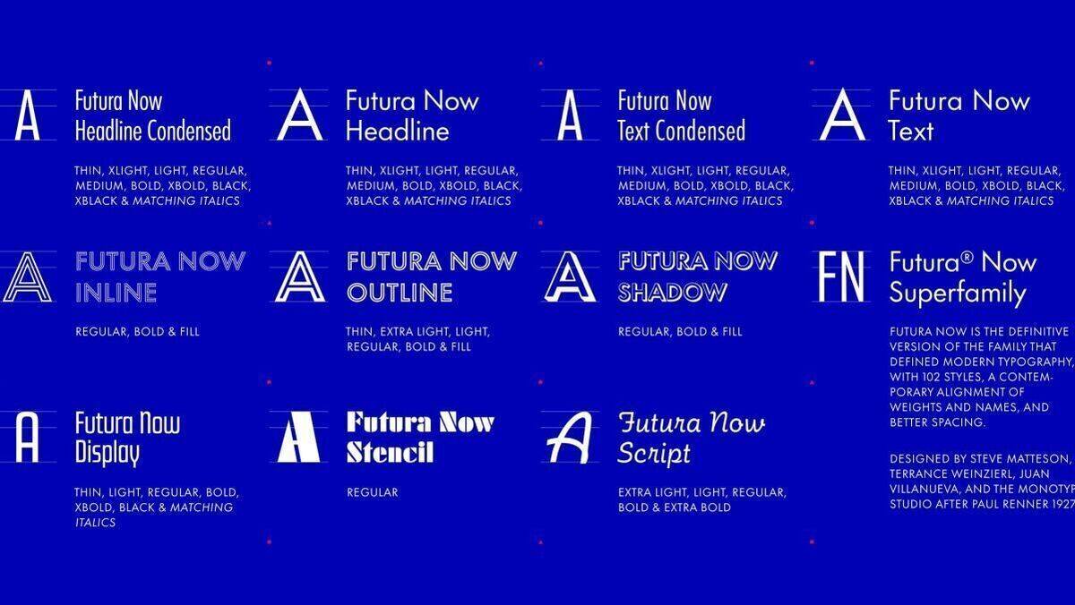 Paul Renner hat die Schriftenfamilie Futura zur Blütezeit der Bauhaus-Bewegung eingeführt. Jetzt wurde sie fit für digitale Zeitalter gemacht.