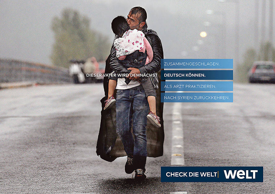 WeltN24 präsentiert den neuen Claim, mit dem "Welt", "Welt am Sonntag" und "N24" künftig gemeinsam werben.