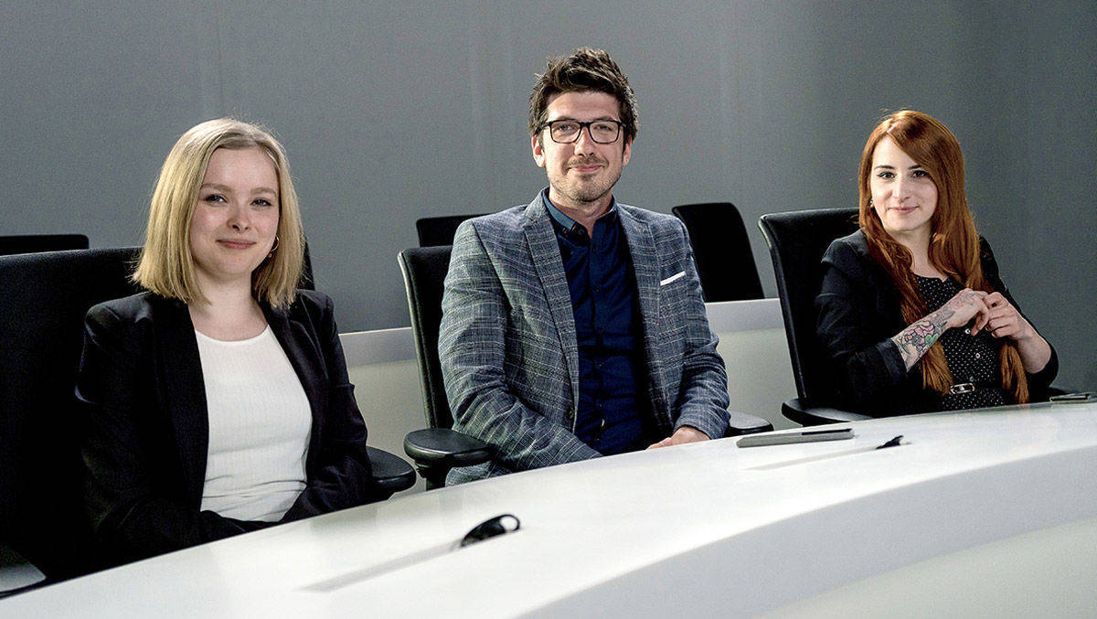 Lisa Sophie Laurent (l.), Alex Böhm alias Alexi Bexi und Nadine Steuer alias Kupferfuchs: Drei Influencer rufen zum Wählen auf.