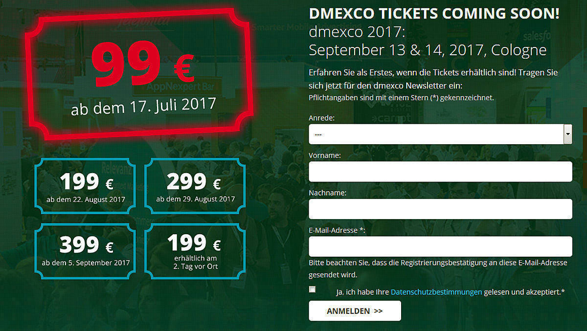 Die Dmexco schwillt im Jahr 9 ihres Bestehens weiter an - und verlangt erstmals auch Eintritt von Frühbuchern.