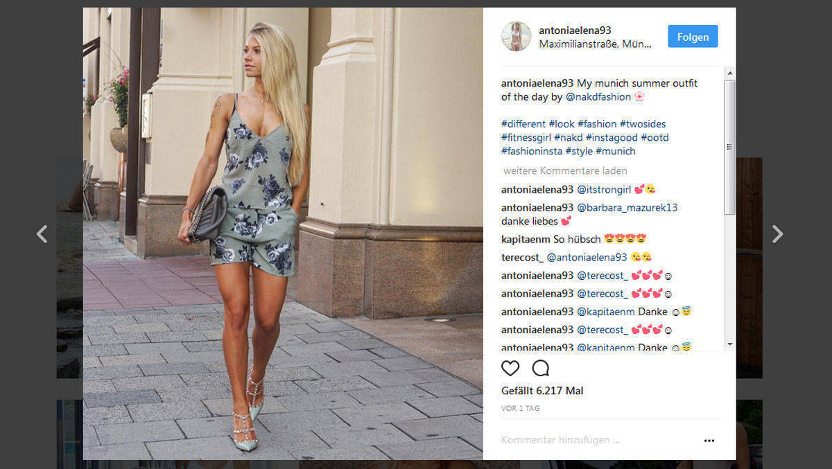 Antonia Elena präsentiert ihr Sommer-Outfit.