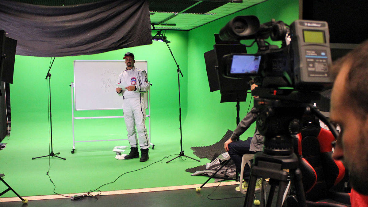 Blick in das Mediakraft-Studio in Köln.