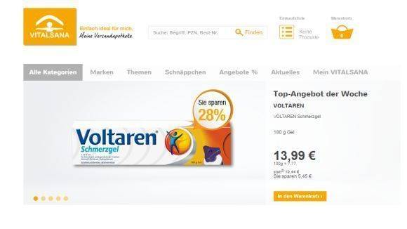 Der Shop von Vitalsana.