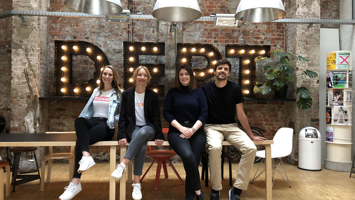 An allen Dept-Standorten gibt es eigene "People & Culture"-Teams: Dieses Quartett ist für Hamburg zuständig.