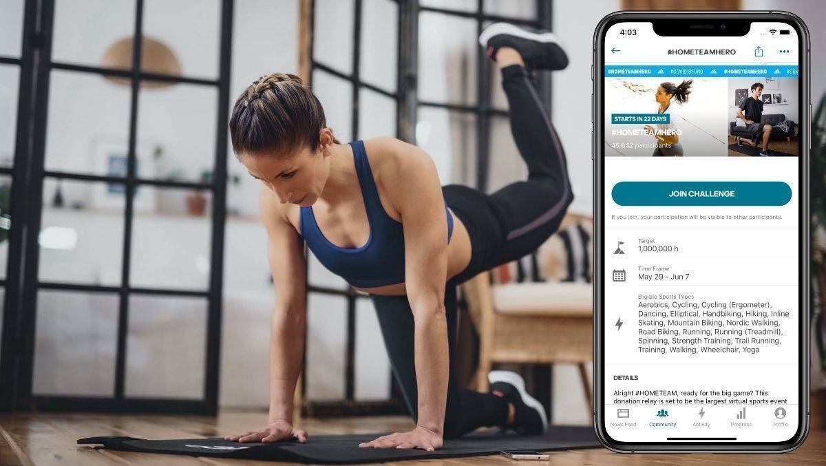 Adidas ruft zum Mitmachen auf und spendet Geld an die WHO.