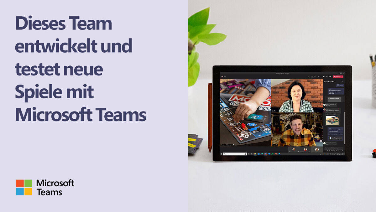 Microsoft Teams wirbt unter anderem im TV.