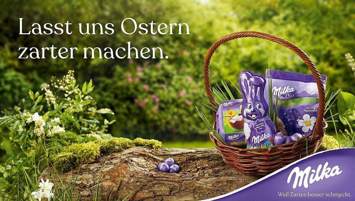 Die Milka-Kampagne läuft in drei Ländern.