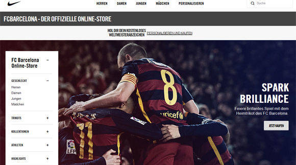 Der FC Barcelona-Shop von Nike wird wohl noch bis 2026 geöffnet haben.