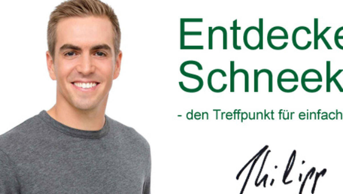 Philipp Lahm macht bereits auf Facebook Werbung für Schneekoppe.