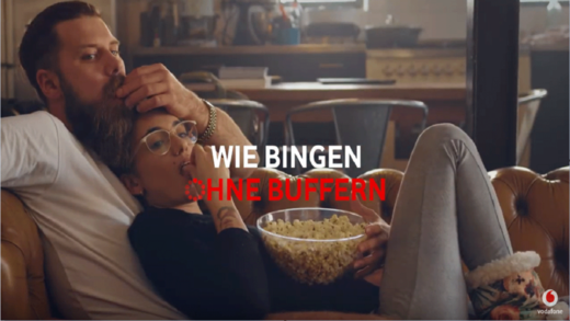 Wie "Bingen ohne Buffern": Vodafone stellt in einer neuen Kampagne den sorgenfreien Anbieter-Wechsel in den Mittelpunkt.