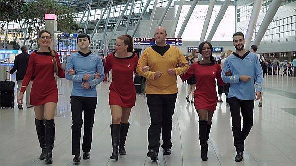 "Star Trek"-Jubiläum: Tele 5 und Air Berlin warben mit einer Überraschungsaktion.