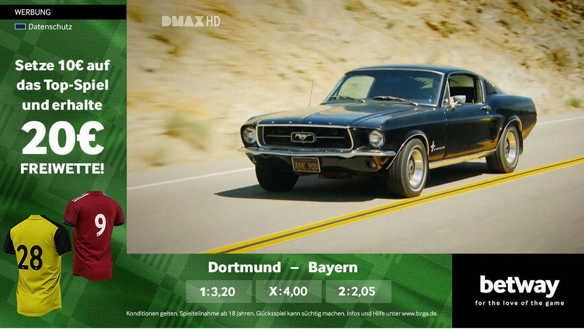 Betway wirbt mit aktuellen Wettquoten.