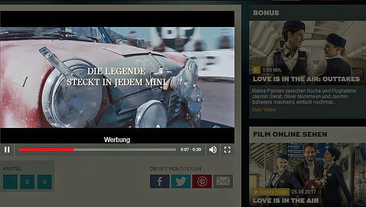 Wenn Sie diese Videowerbung auf Sat1.de sehen, liegt bei Ihnen das Zalando-Targeting-Kriterium "Car Enthusiast" vor.