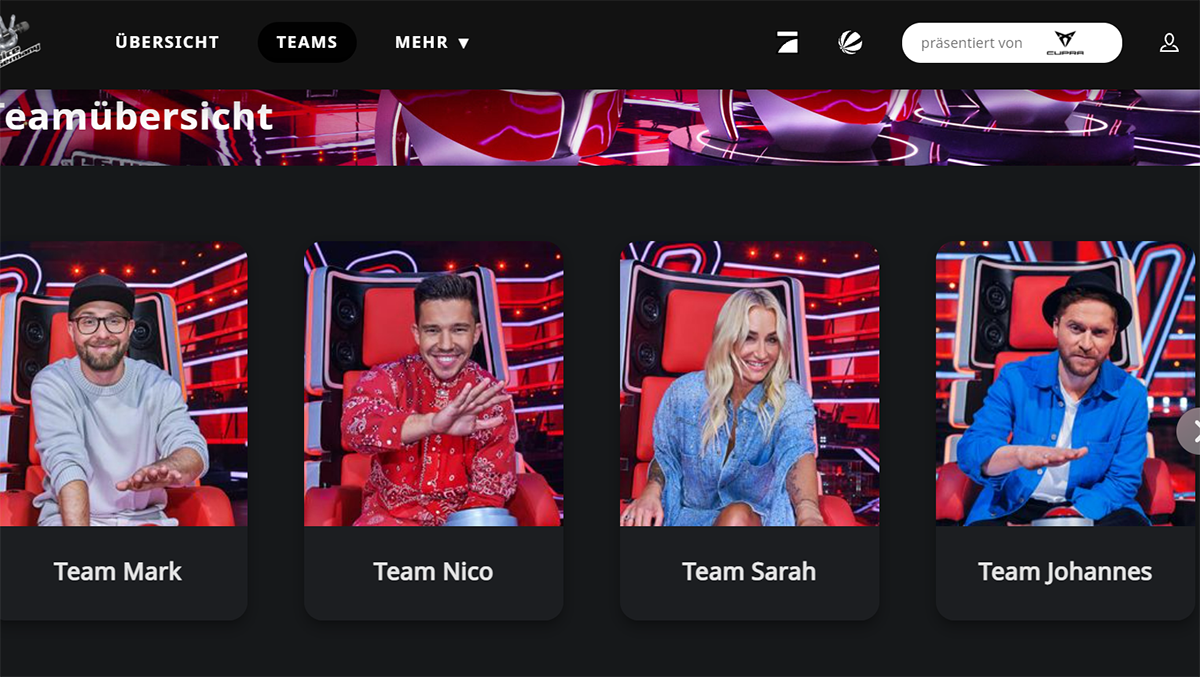 Mark Forster, Nico Santos, Sarah Connor und Johannes Oerding sind die Juror:innen der neuen Staffel TVOG.