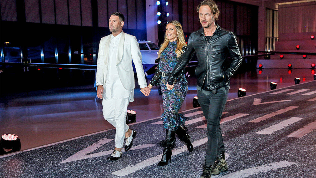 Michael Michalsky (l.), Heidi Klum und Thomas Hayo haben es bei GNTM oft mit Zickenterror zu tun.