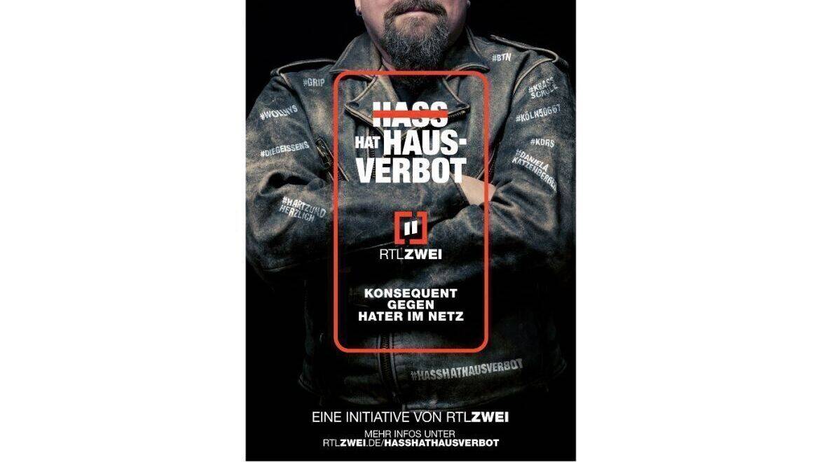 Kein Zutritt für Hass: RTL Zwei bezieht Stellung gegen Hater.