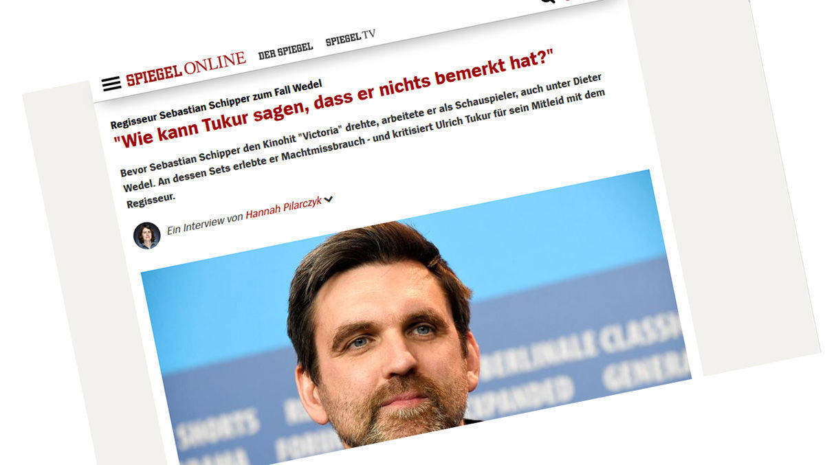 Der Spiegel veröffentlicht heute ein Interview zu MeToo mit Regisseur und Schauspieler Sebastian Schipper.