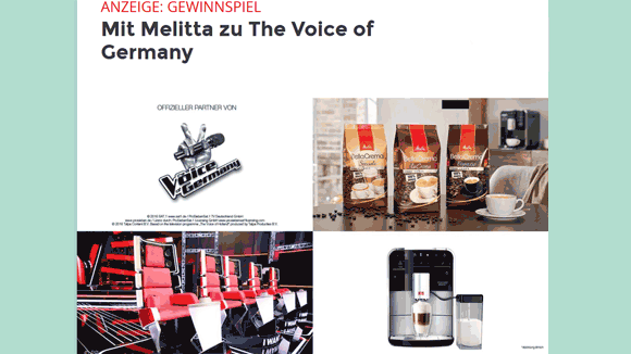 Melitta verknüpft TV-Auftritt mit Online-Spiel - mit Addressable TV.