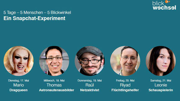 Per Snapchat kann man diese Personen einen Tag lang begleiten