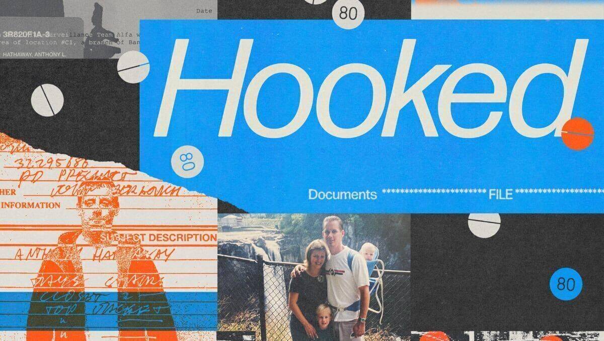 Mit diesem Logo bewirbt Apple seinen ersten Original Podcast "Hooked".