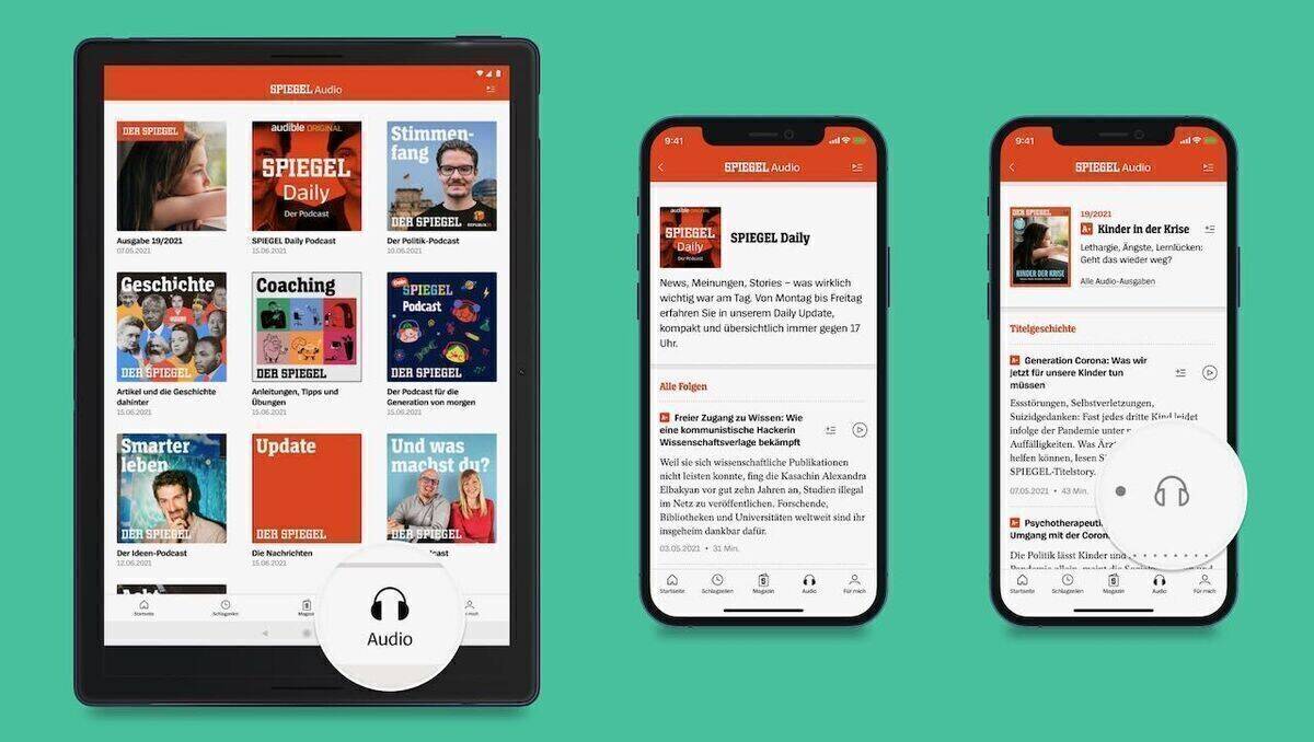 Mit einem neuen Audio-Angebot startet der Spiegel ab sofort - auch das Heft ist darin zum Anhören zu finden.