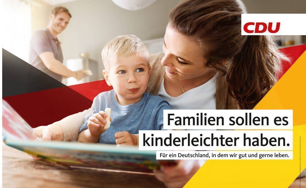 Ein Wahlplakat der CDU.
